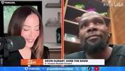 和美女聊天很开心啊！KD：看过Shams屏幕使用时间，跟他竞争不了